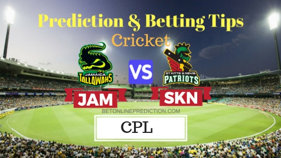 Jamaica Tallawahs vs St Kitts and Nevis Patriots Eliminator T20 Prediction and Free Betting Tips 13th September 2018