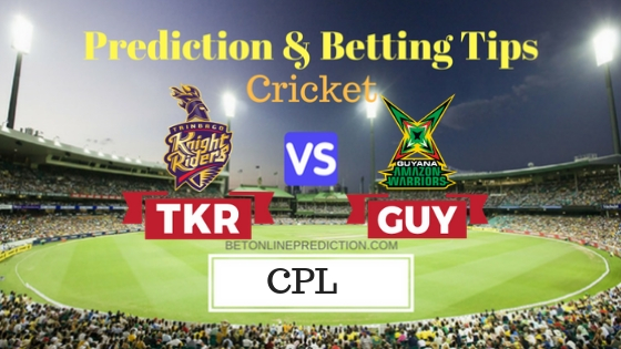 Trinbago Knight Riders vs Guyana Amazon Warriors Qualifier 1 T20 Prediction and Free Betting Tips 12th September 2018 (1)