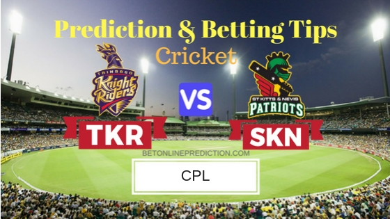Trinbago Knight Riders vs St Kitts and Nevis Patriots Qualifier 2 T20 Prediction and Free Betting Tips 15th September 2018