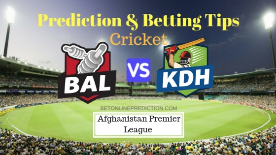 Balkh Legends vs Kandahar Kings 19th T20 Team, Team News, Winner Prediction 18th October 2018