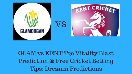 GLAM vs KENT T20 Vitality Blast Prediction & Free Cricket Betting Tips_ Dream11 Predictions