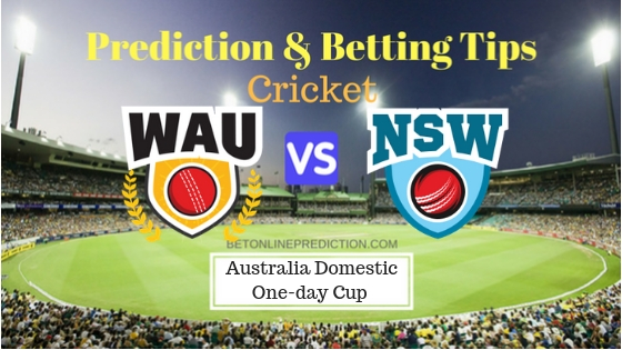 Western Australia vs New South Wales 2nd ODI Prediction and Free Betting Tips 18th September 2018