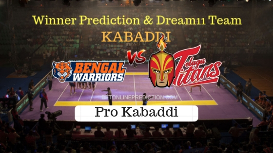 Bengal Warriors vs Telugu Titans 17th Team, Team News, Winner Prediction 16th October 2018