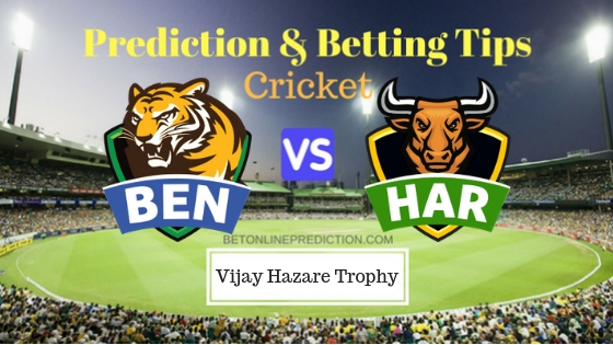 Bengal vs Haryana Round 12, Elite Group C ODI Prediction and Free Betting Tips 5th October 2018