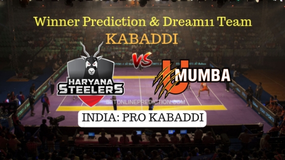 Haryana Steelers vs U Mumba Prediction and Free Betting Tips 13th October 2018
