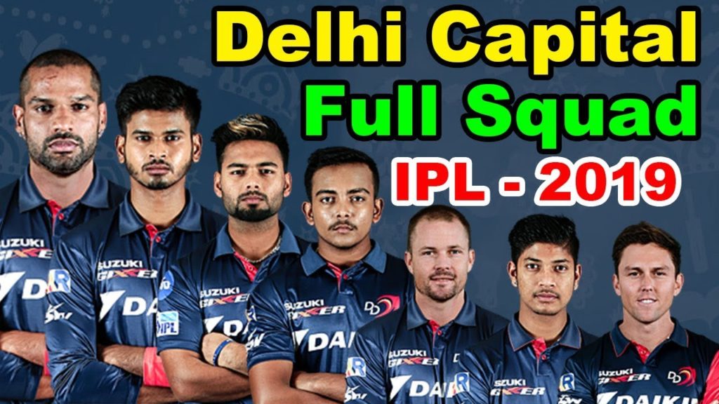 Delhi Capitals IPL 2019 Team Squad List